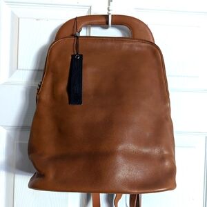 Brown Leather Backpack